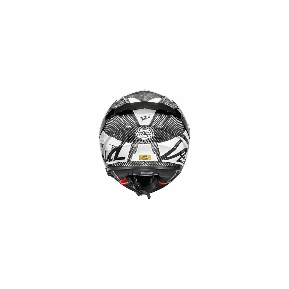 Casco Devil Carbon MN — XS–XXL, gris/blanco, brillo